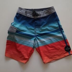 Rip Curl Mirage waist size 22 blue stripe boardshorts